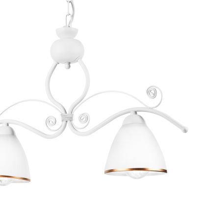 Luster na lancu RETRO 2xE27/60W/230V mat bijela