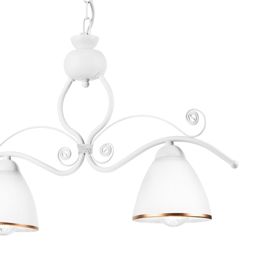 Luster na lancu RETRO 2xE27/60W/230V mat bijela