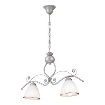 Luster na lancu RETRO 2xE27/60W/230V srebrna