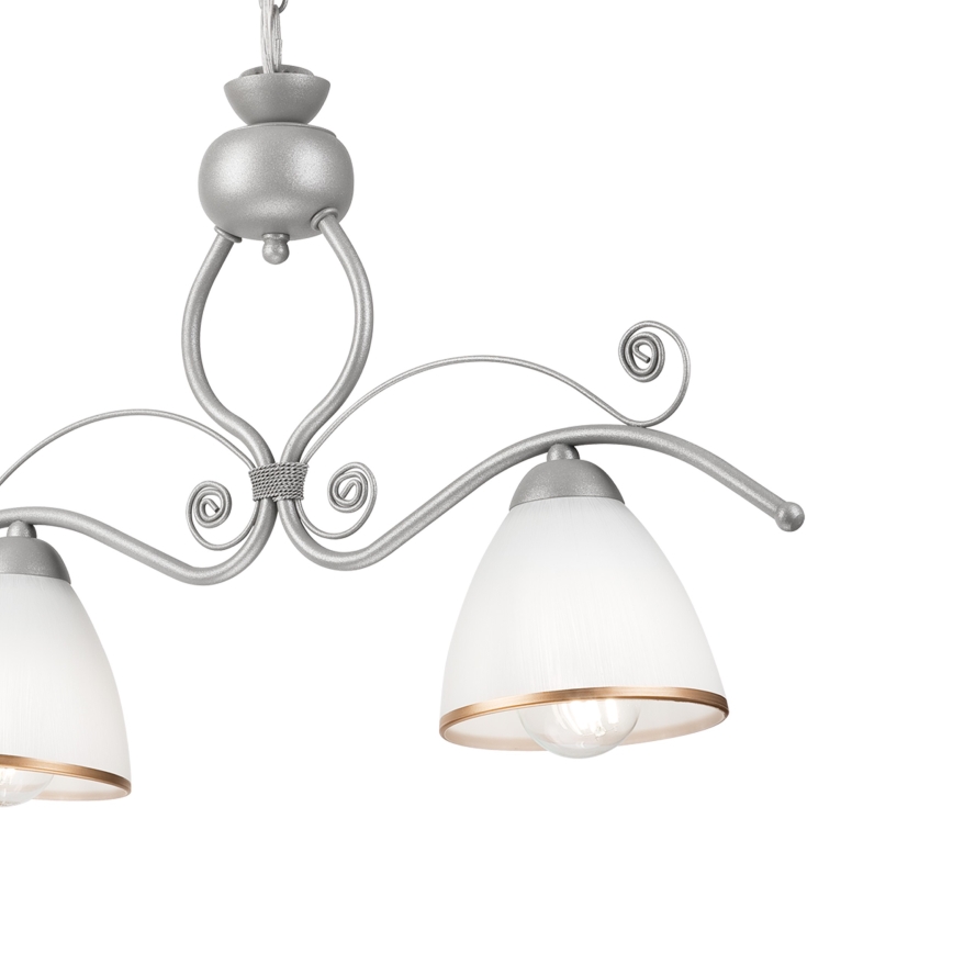 Luster na lancu RETRO 2xE27/60W/230V srebrna