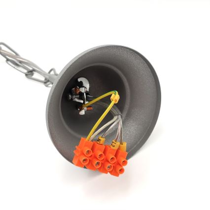 Luster na lancu RETRO 2xE27/60W/230V srebrna