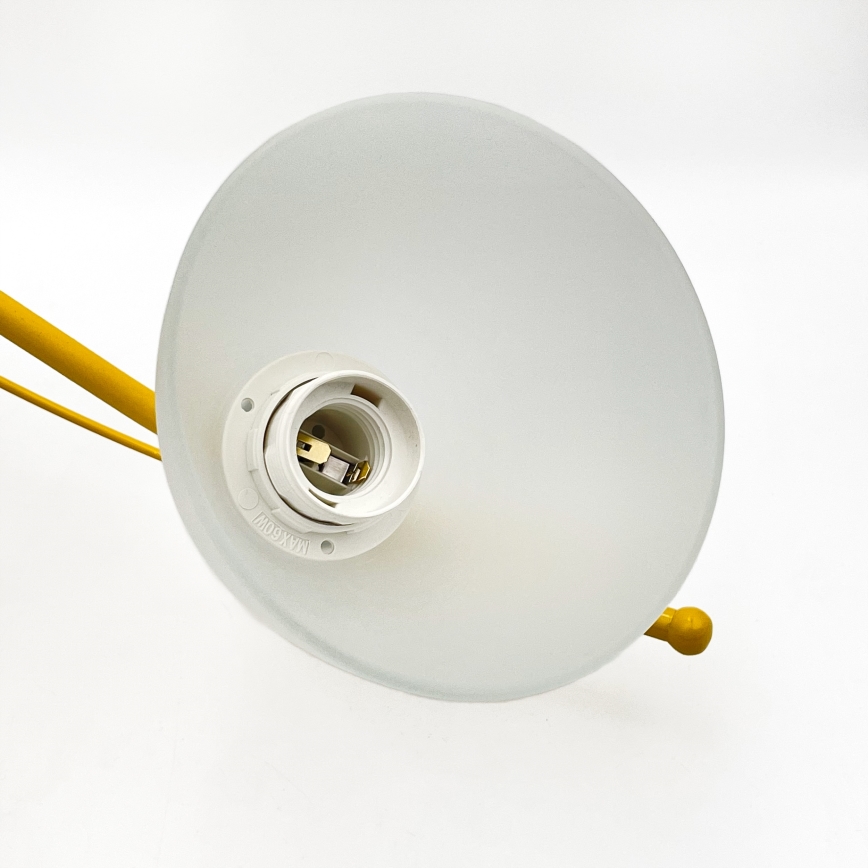 Luster na lancu RETRO 5xE27/60W/230V bijela/šarena