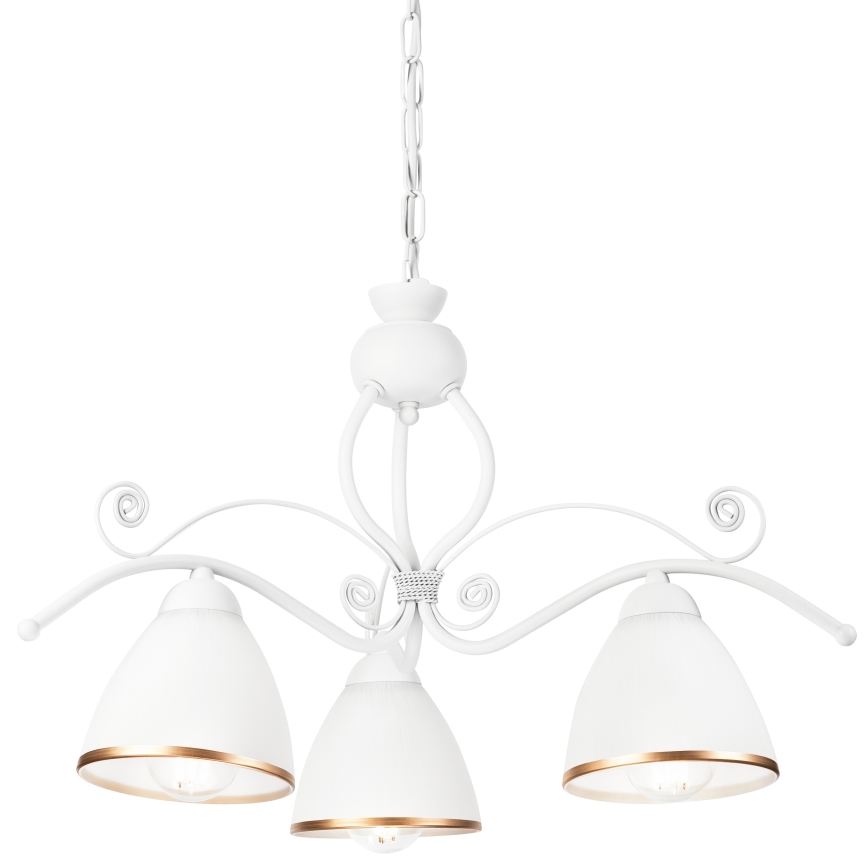 Luster na lancu RETRO II 3xE27/60W/230V bijela