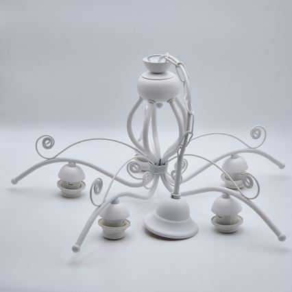 Luster na lancu RETRO II 5xE27/60W/230V bijela
