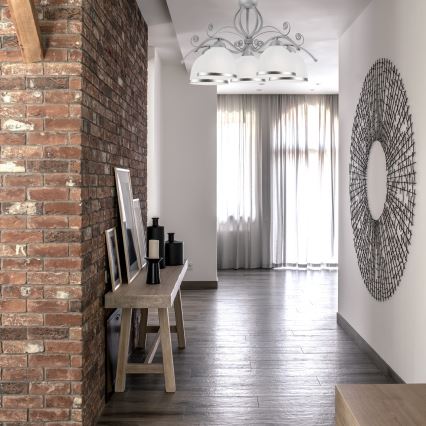 Luster na lancu RETRO II 5xE27/60W/230V, srebrne boje