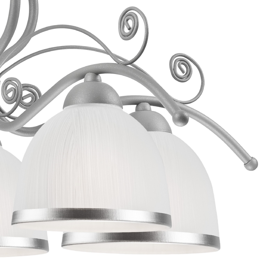 Luster na lancu RETRO II 5xE27/60W/230V, srebrne boje