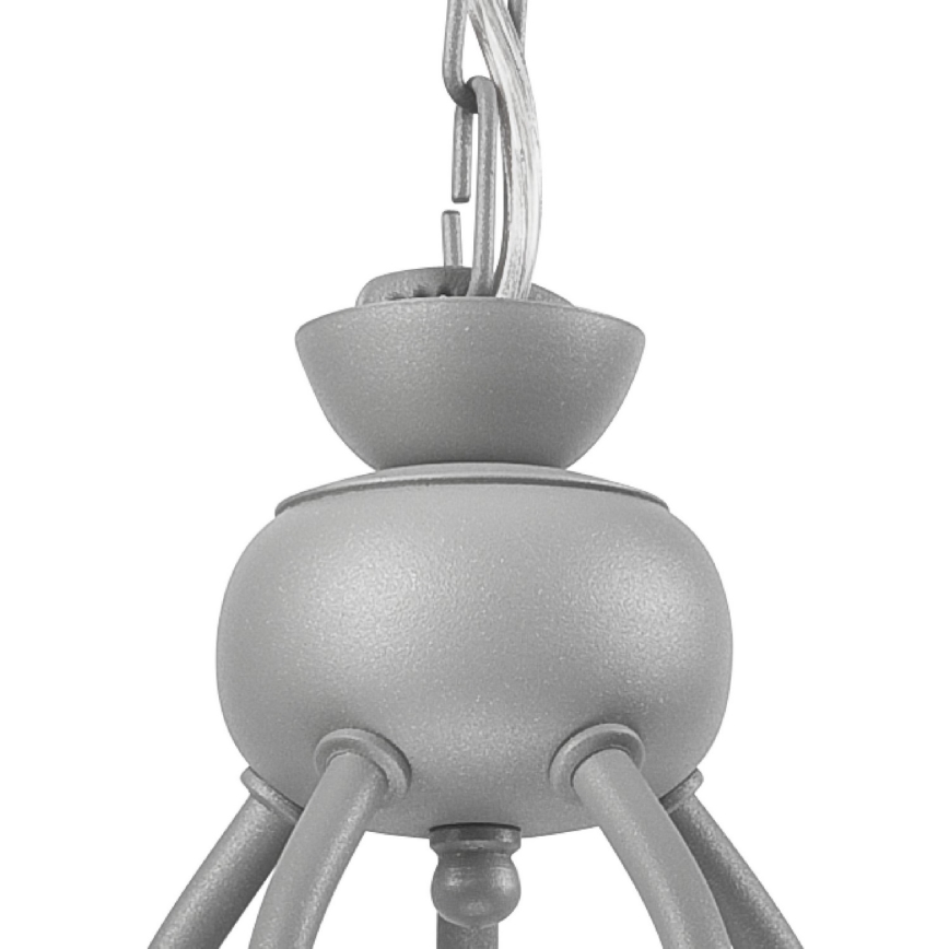 Luster na lancu RETRO II 5xE27/60W/230V, srebrne boje