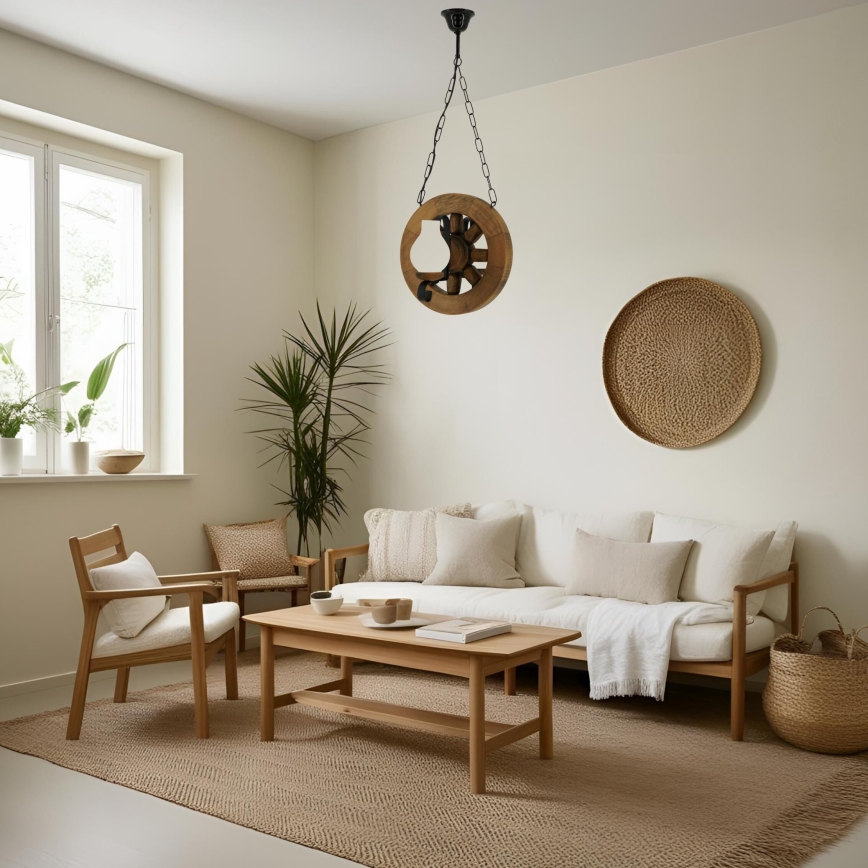 Luster na lancu ROATA 2xE14/40W/230V bukva - FSC certificirano