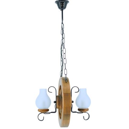Luster na lancu ROATA 2xE14/40W/230V bukva - FSC certificirano