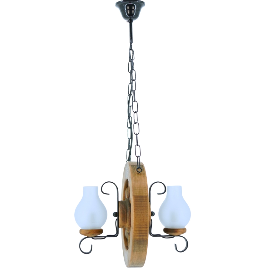 Luster na lancu ROATA 2xE14/40W/230V bukva - FSC certificirano