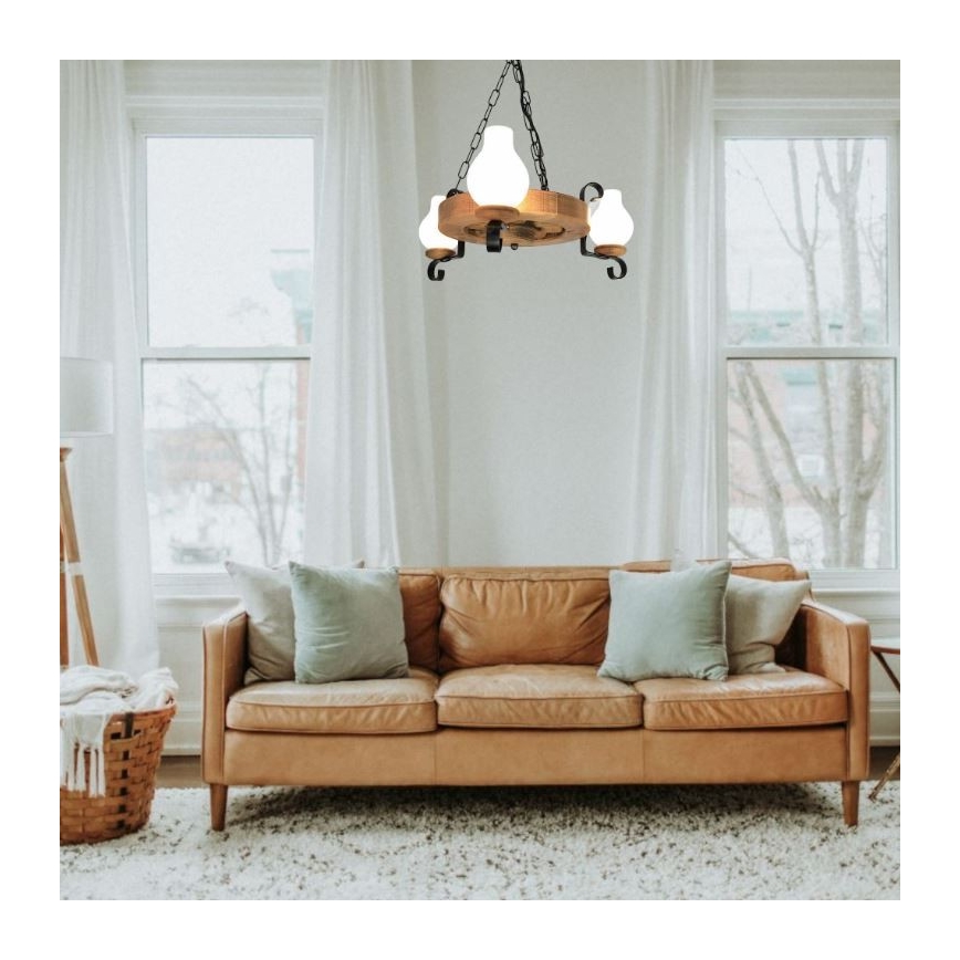 Luster na lancu ROATA 3xE14/40W/230V bukva - FSC certificirano