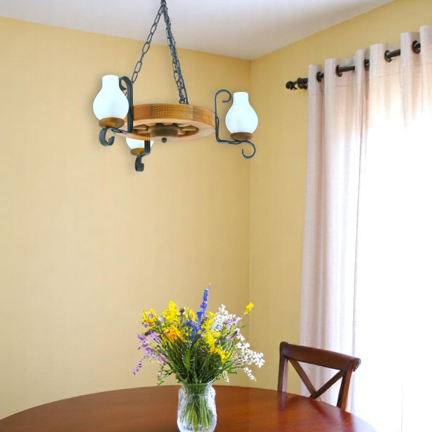 Luster na lancu ROATA 3xE14/40W/230V bukva - FSC certificirano