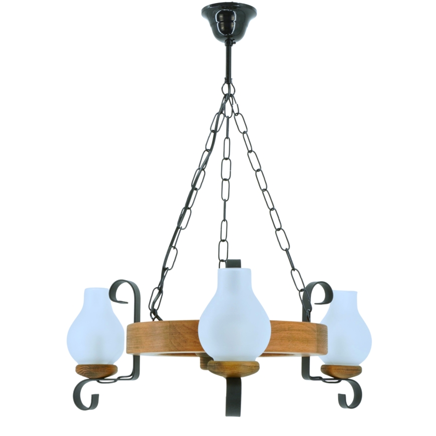Luster na lancu ROATA 3xE14/40W/230V bukva - FSC certificirano