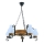 Luster na lancu ROATA 5xE14/40W/230V pr. 30 cm bukva - FSC certificirano