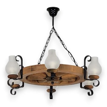 Luster na lancu ROATA 6xE14/40W/230V pr. 70 cm bukva - FSC certificirano