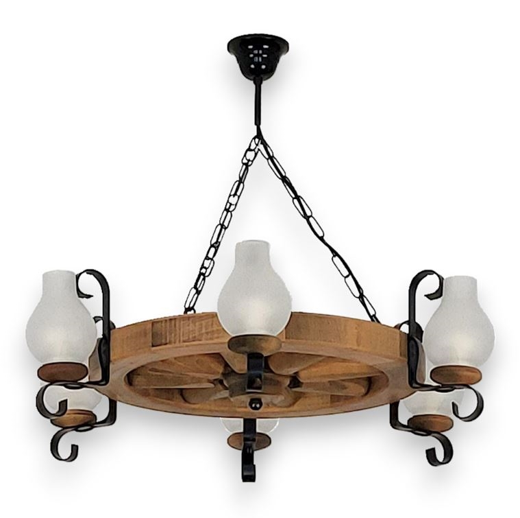 Luster na lancu ROATA 6xE14/40W/230V pr. 70 cm bukva - FSC certificirano