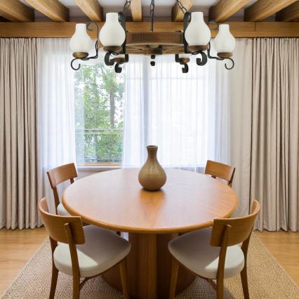 Luster na lancu ROATA 6xE14/40W/230V pr. 70 cm bukva - FSC certificirano