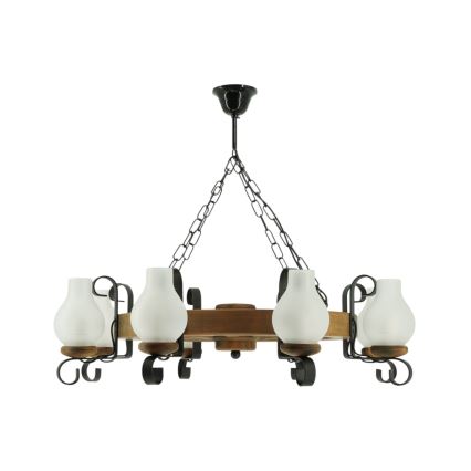 Luster na lancu ROATA 8xE14/40W/230V pr. 70 cm bukva - FSC certificirano