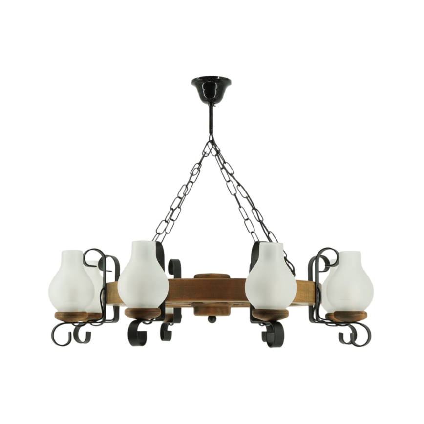 Luster na lancu ROATA 8xE14/40W/230V pr. 70 cm bukva - FSC certificirano