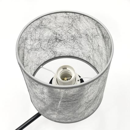 Luster na lancu ROSA 3xE27/60W/230V crna/siva