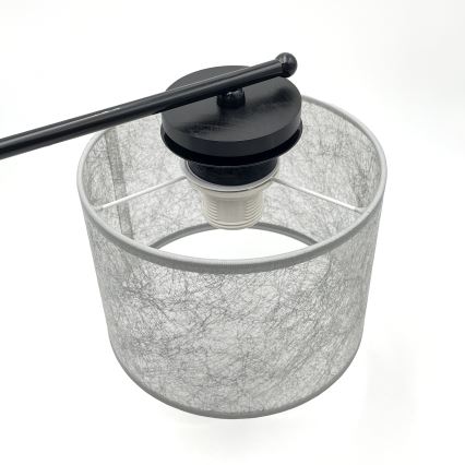 Luster na lancu ROSA 5xE27/60W/230V crna/siva