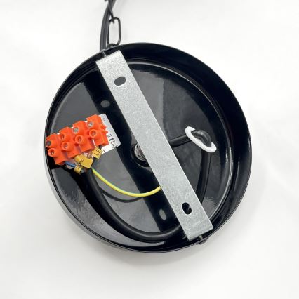 Luster na lancu ROSA 5xE27/60W/230V crna/siva