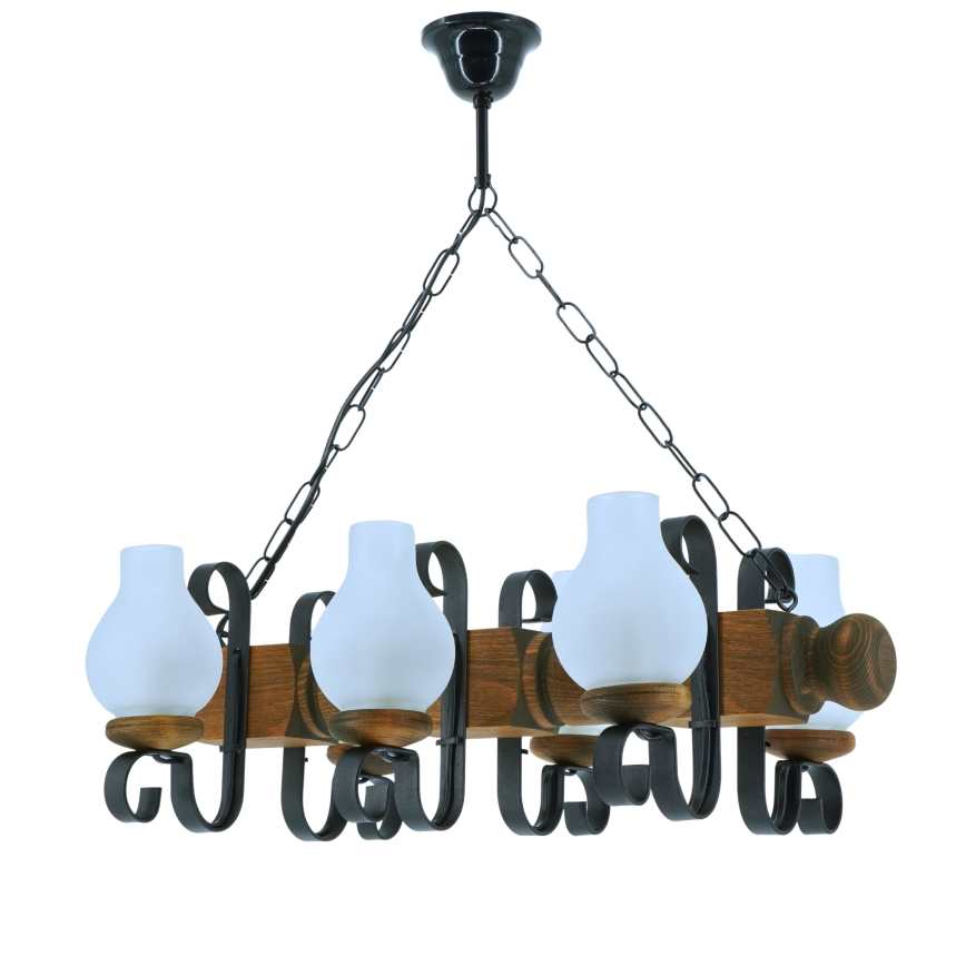 Luster na lancu RUSTIC 6xE14/40W/230V bukva - FSC certificirano