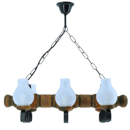 Luster na lancu RUSTIC 6xE14/40W/230V bukva - FSC certificirano