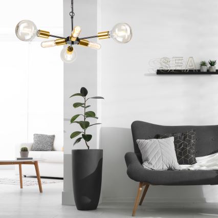 Luster na lancu STARLA 6xE27/60W/230V