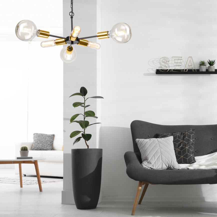 Luster na lancu STARLA 6xE27/60W/230V