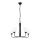 Luster na lancu TIFFY 5xG9/5W/230V crna