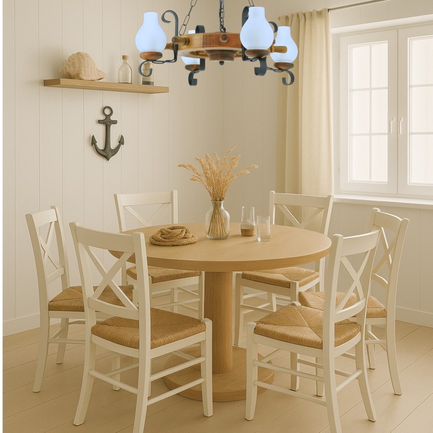 Luster na lancu TIMONA 4xE14/40W/230V bukva - FSC certificirano