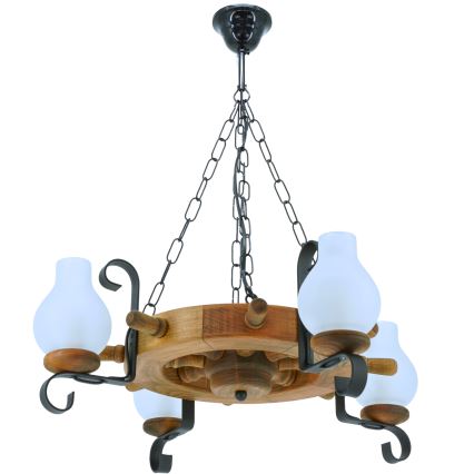 Luster na lancu TIMONA 4xE14/40W/230V bukva - FSC certificirano