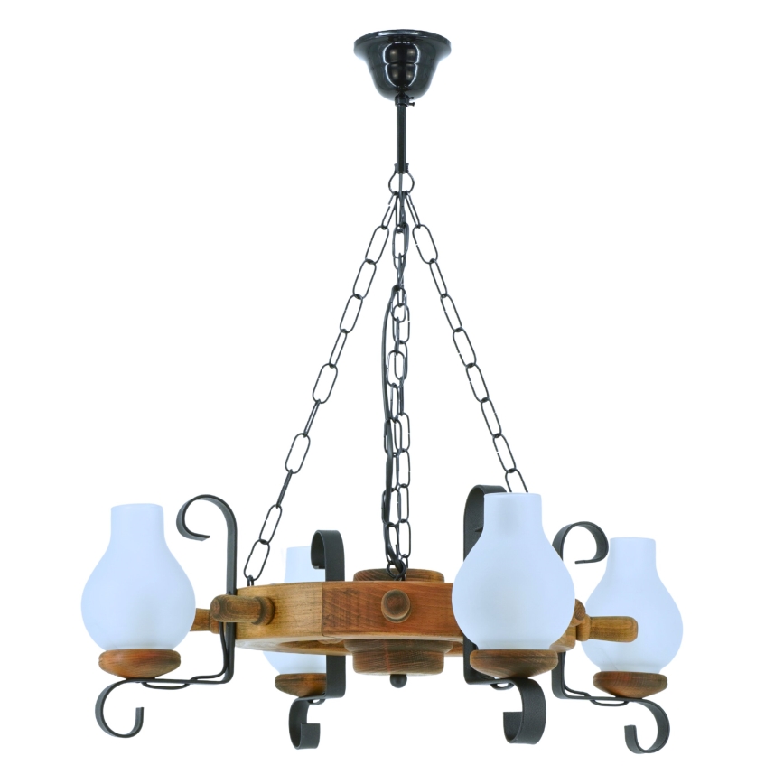 Luster na lancu TIMONA 4xE14/40W/230V bukva - FSC certificirano