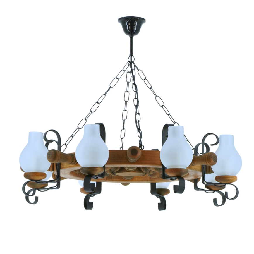 Luster na lancu TIMONA 8xE14/40W/230V bukva - FSC certificirano