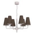 Luster na lancu TORTOLA 6xE14/15W/230V smeđi/krem