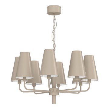 Luster na lancu TORTOLA 8xE14/15W/230V bež