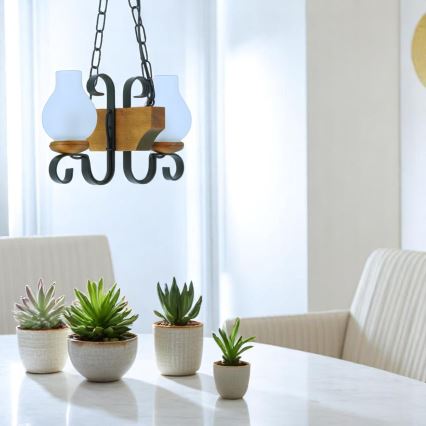Luster na lancu VELA 2xE14/40W/230V bukva - FSC certificirano
