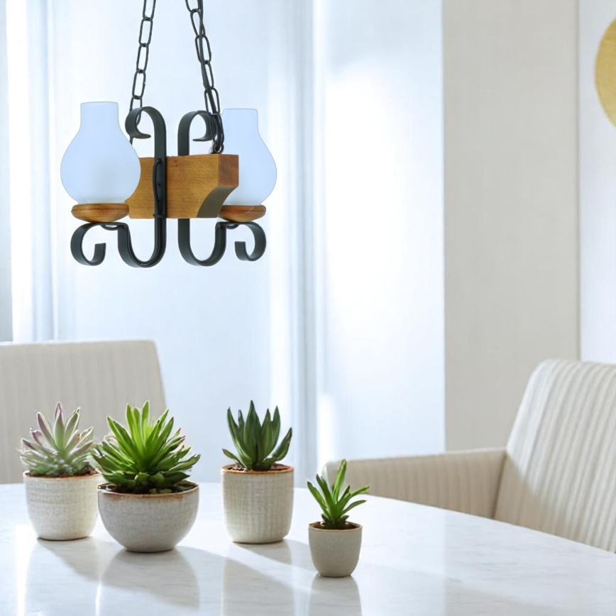 Luster na lancu VELA 2xE14/40W/230V bukva - FSC certificirano