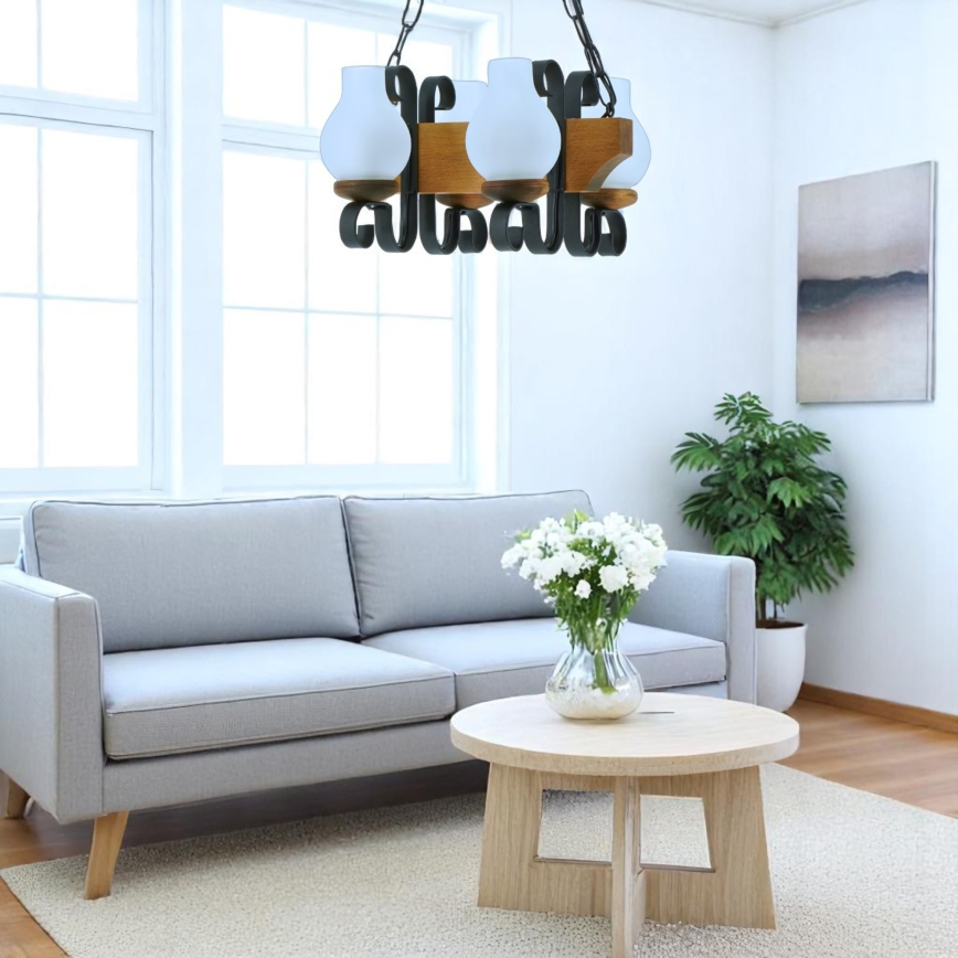 Luster na lancu VELA 4xE14/40W/230V bukva - FSC certificirano
