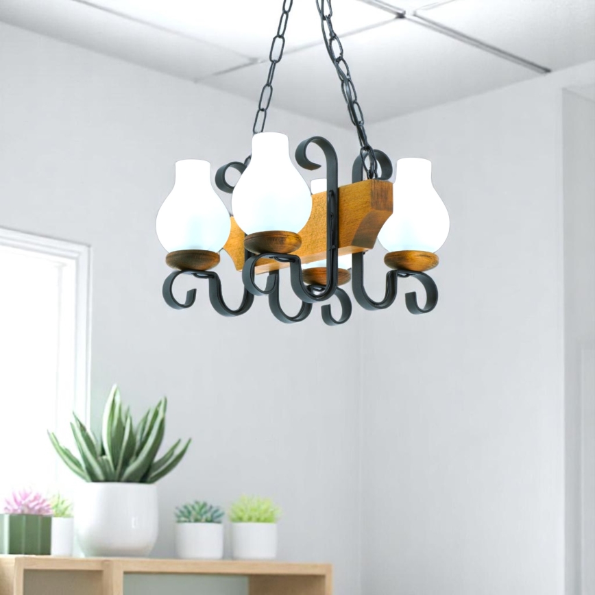 Luster na lancu VELA 4xE14/40W/230V bukva - FSC certificirano