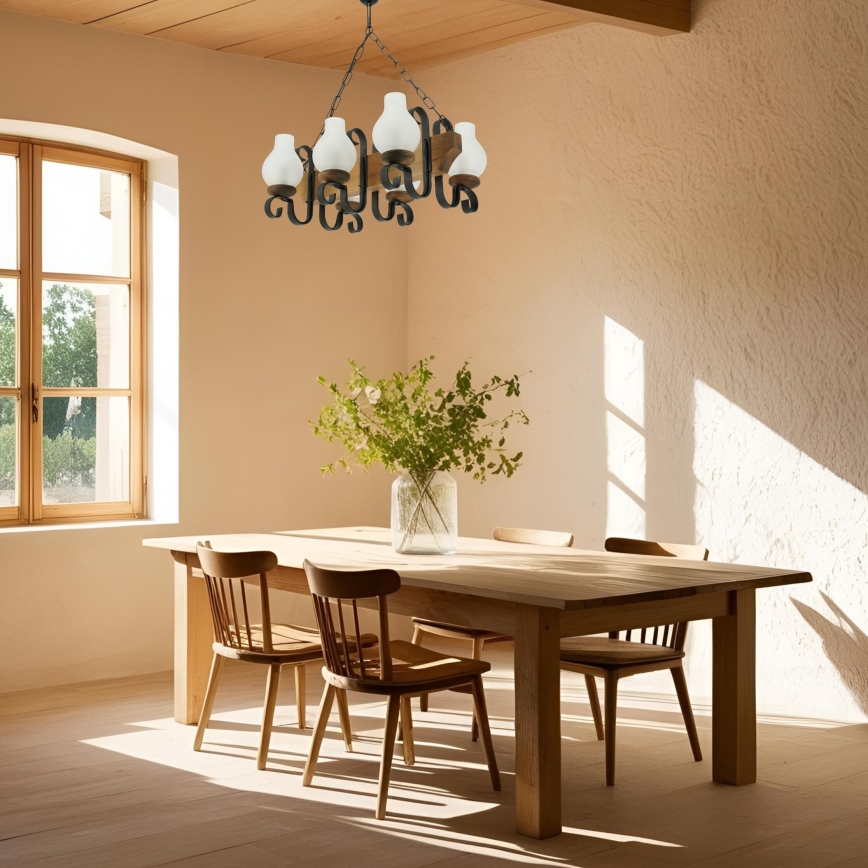 Luster na lancu VELA 6xE14/40W/230V bukva - FSC certificirano