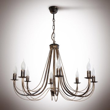 Luster na lancu VERSA 8xE14/40W/230V zlatni