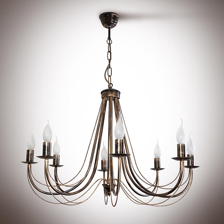 Luster na lancu VERSA 8xE14/40W/230V zlatni