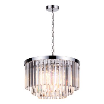 Luster na lancu VETRO 5xE14/60W/230V sjajni krom