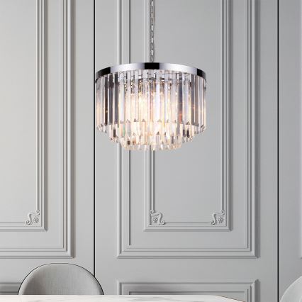 Luster na lancu VETRO 5xE14/60W/230V sjajni krom