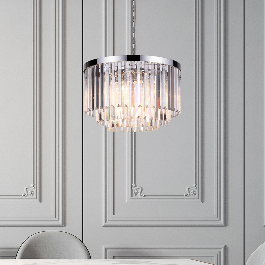 Luster na lancu VETRO 5xE14/60W/230V sjajni krom