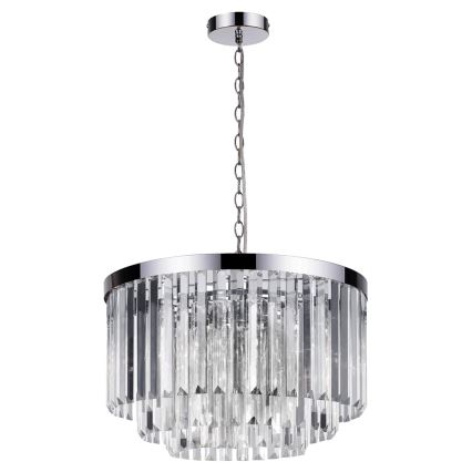 Luster na lancu VETRO 5xE14/60W/230V sjajni krom