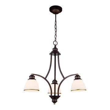 Luster na lanku CLAIR 3xE27/60W/230V promjer 58 cm brončani