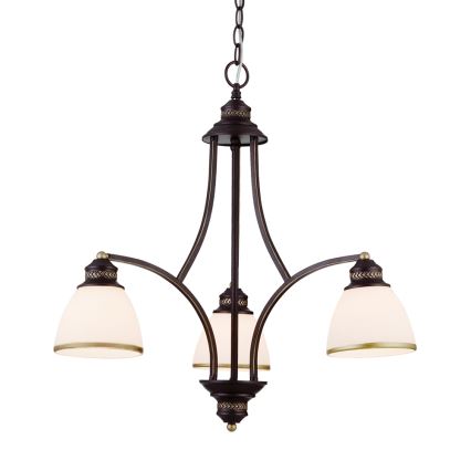 Luster na lanku CLAIR 3xE27/60W/230V promjer 58 cm brončani